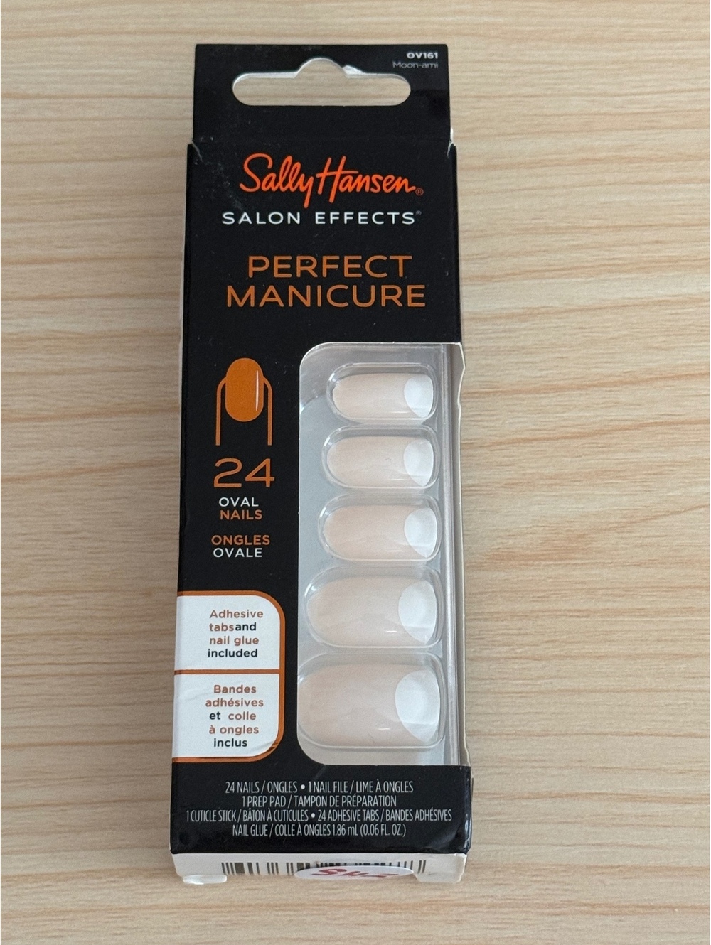 Sally Hansen Salon Effects Perfect Manicure Press-On Nails Moon-amii Oval 24 New